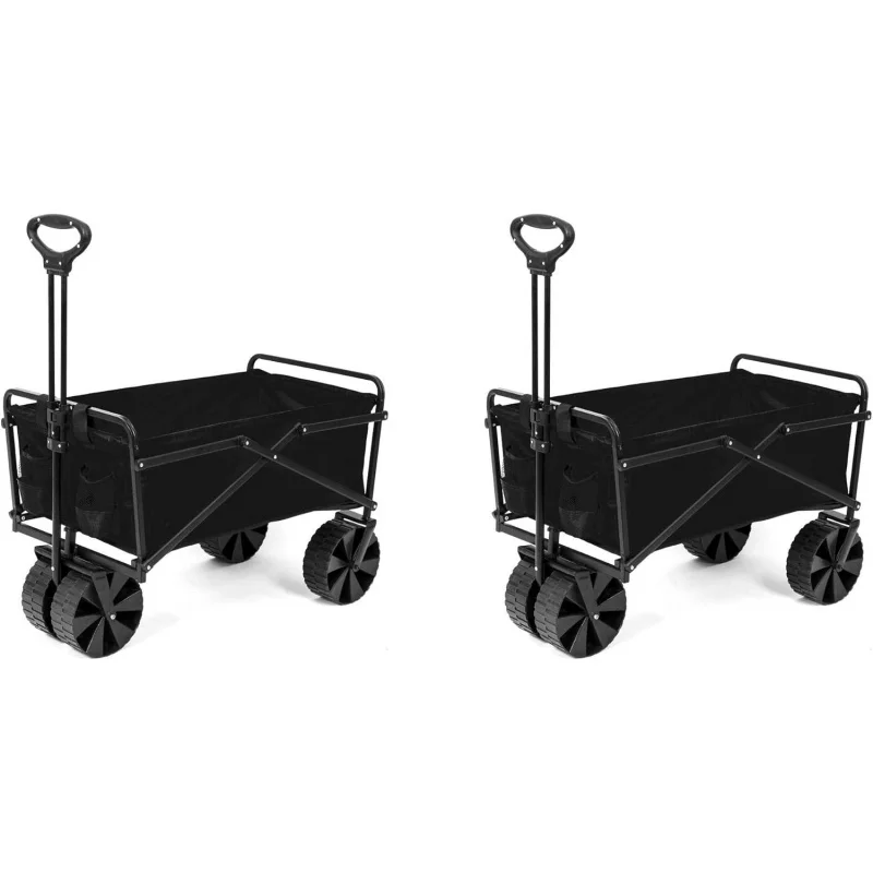 

TTP Steel Frame Outdoor Utility Wagon Cart, 2 Pack PY