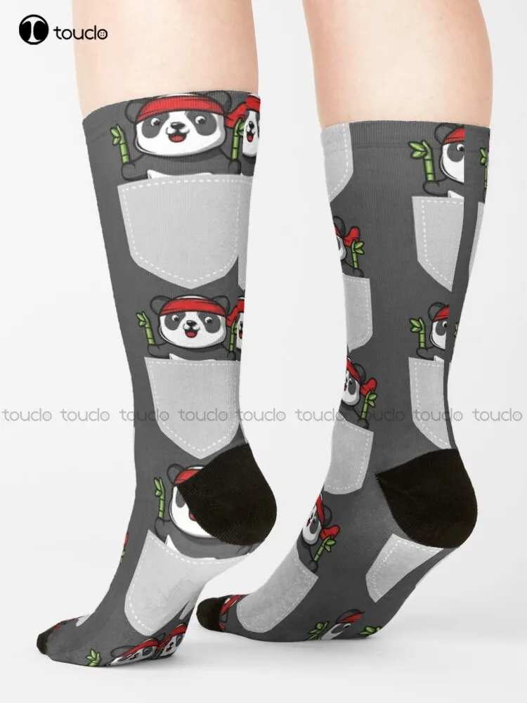 

Panda In Pocket Socks Womens Winter Socks Unisex Adult Teen Youth Socks 360° Digital Print Harajuku Gd Hip Hop Gift Retro 1Pair