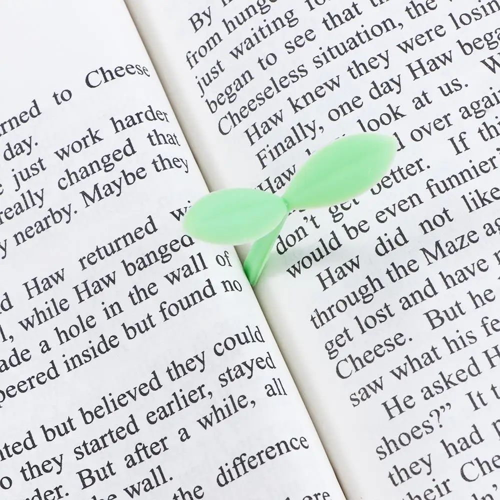 Office Stationery Reading Silicone Green Bookmarks Sprout Bookmark Little Leaves Bookmark Grass Buds Bookmark Little Grass Bud