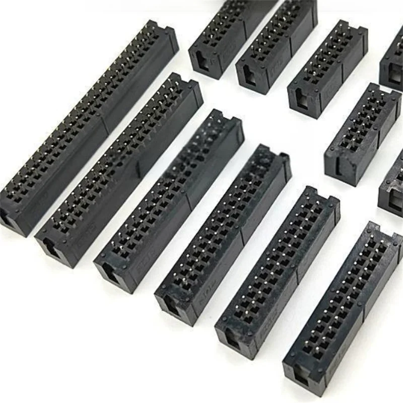 20 piezas paso de 2,54 MM DC3 enchufe de bocina Simple DC3 Pin recto Simple Pin de ángulo recto 6/8/10/14/16/20/26/30-40/50P