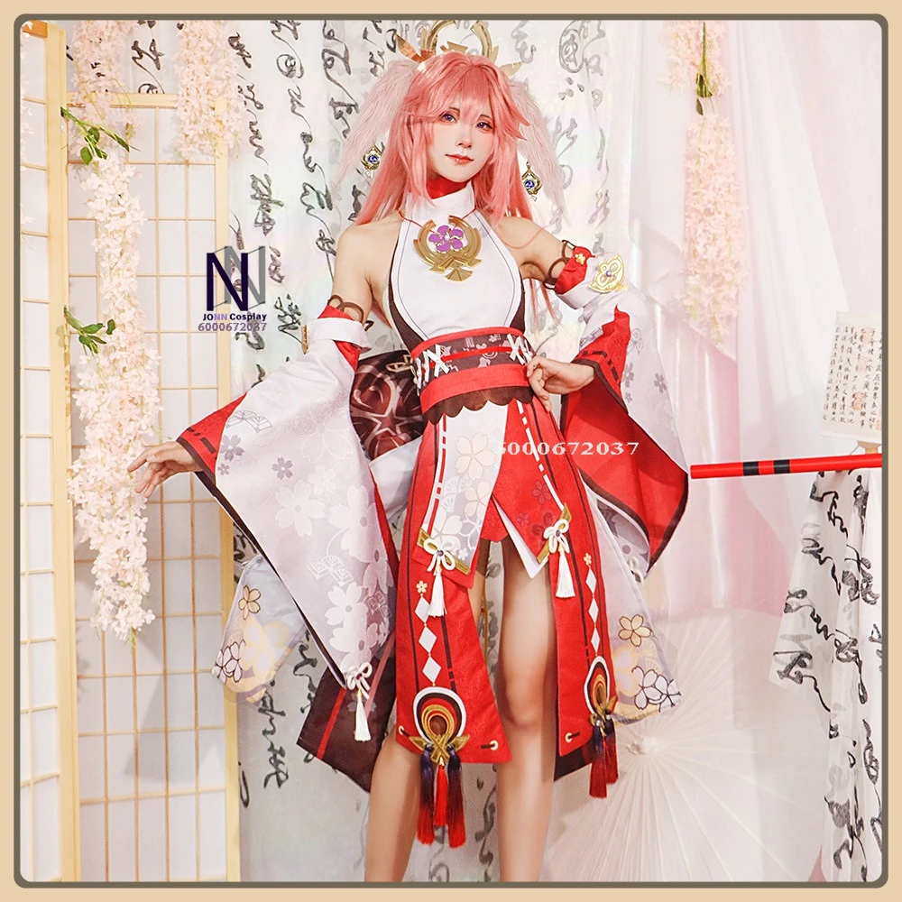 

Impact Yae Miko Cosplay Costume - High Quality Full Set Women's Enchanting Fox Role Playing Anime Outfit Halloween Party Suit