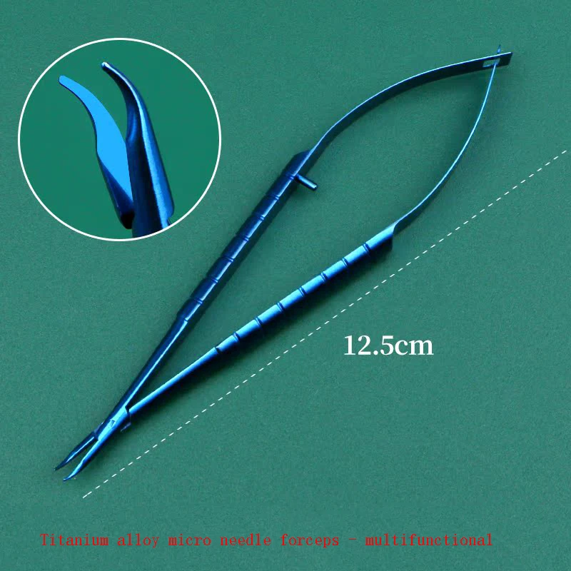 Ophthalmic microscope needle forceps, cosmetic plastic surgery, titanium alloy needle forceps