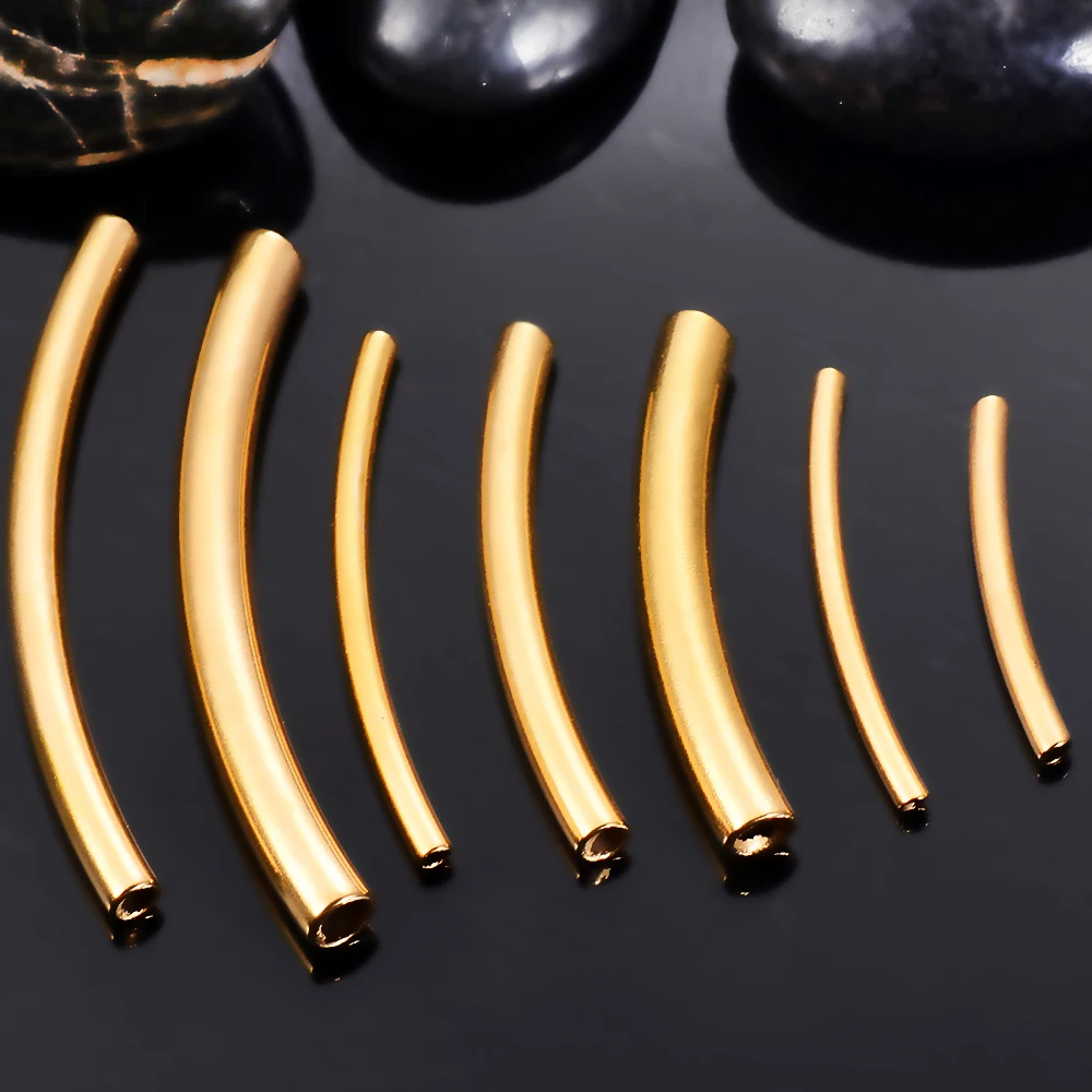 10 Stück/Set Edelstahl Goldrohr-Abstandsperlen Verbinder für Armbänder, Halsketten, Anhänger, DIY Schmuckherstellungszubehör – Detail 6