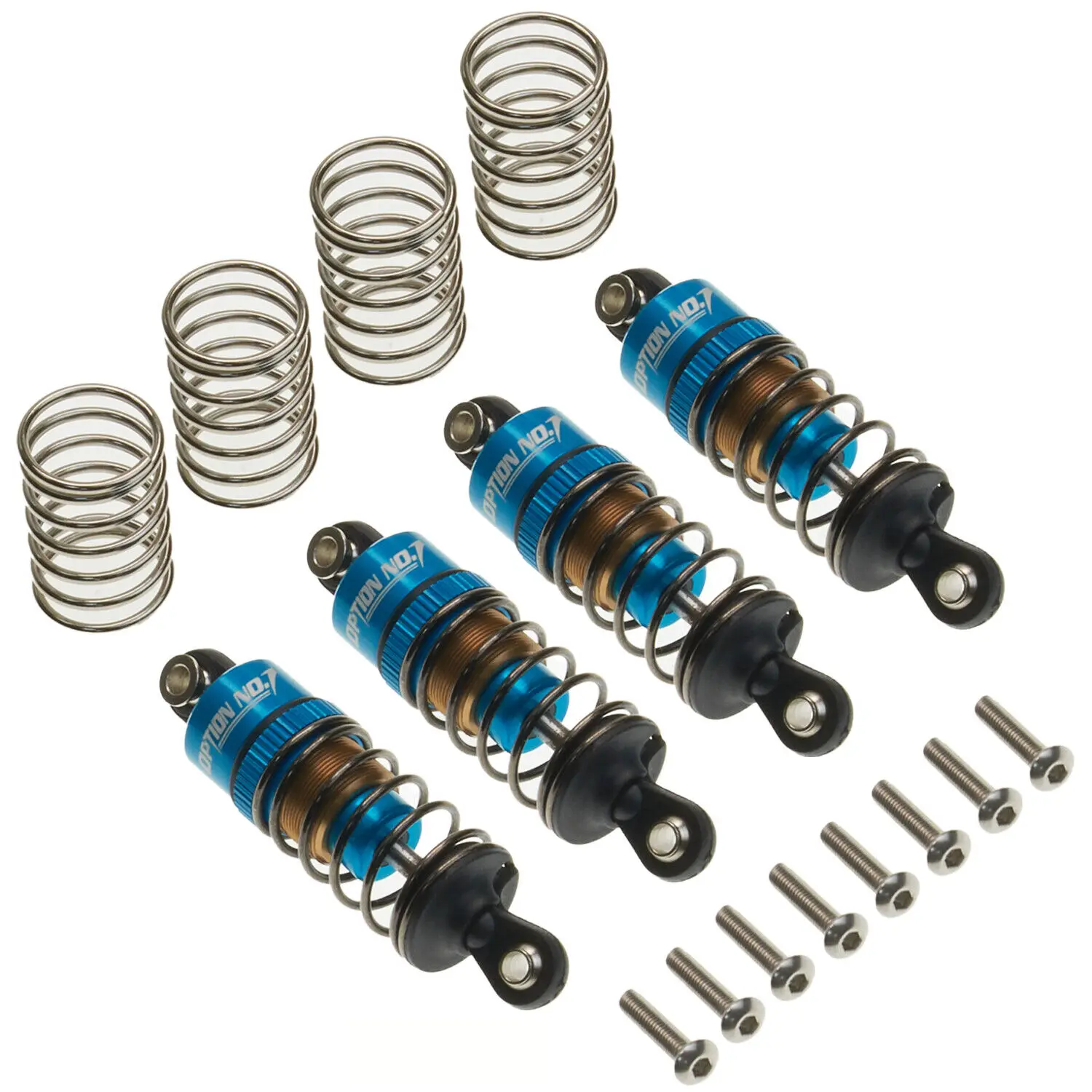Kit de Amortecedores a Óleo de Alumínio para Tamiya TT-01 TT-02 WR-02 M05 M06 TA05 1:10 Peças de Reposição para Carros de Estrada