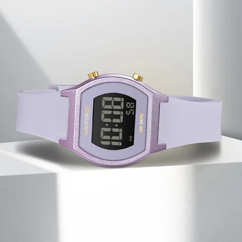 

NAVIFORCE Women's Watches Simple Fashion 30m Waterproof Digital Sports Watch for Ladies LCD Electronic Display Clock Wristwatch