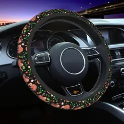 Cute Sloth Steering Wheel Cover for Women Men Girls, Car Accessories Decor Anti-Slip Auto Steering Wheel Covers Protector Univer