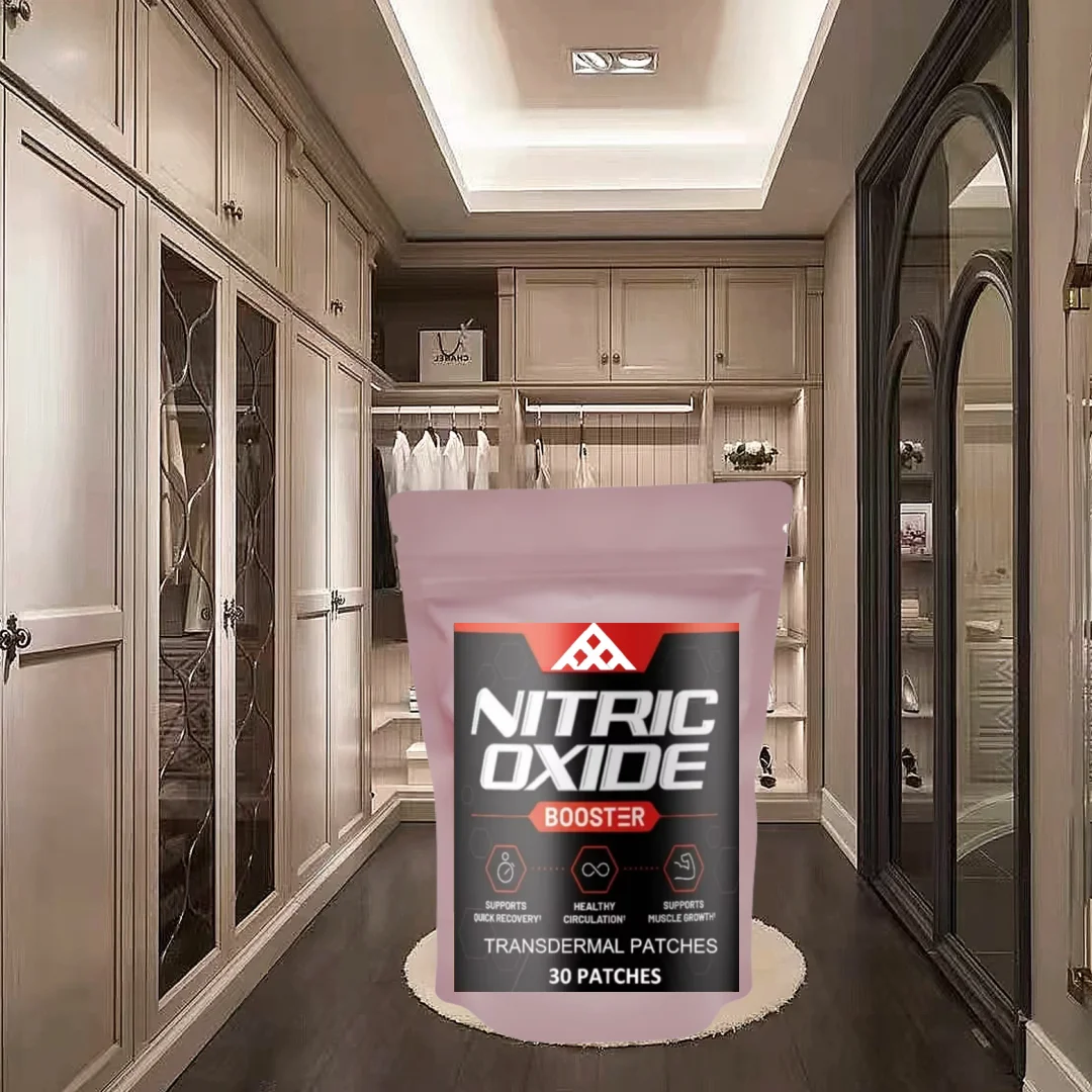 Nitric Oxide Booster Transdermal Patches, Performance Formula For Stamina & Endurance, 30 Patches One Month Supply