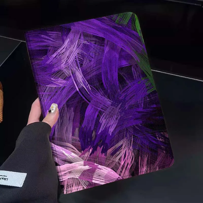 

Purple Abstract Brush Strokes Gift Tablet Case For Huawei Honor MatePad MediaPad Air 5 6 7 11 V6 V7 V8 V9 X9 X8 T10 T10s C5e T5