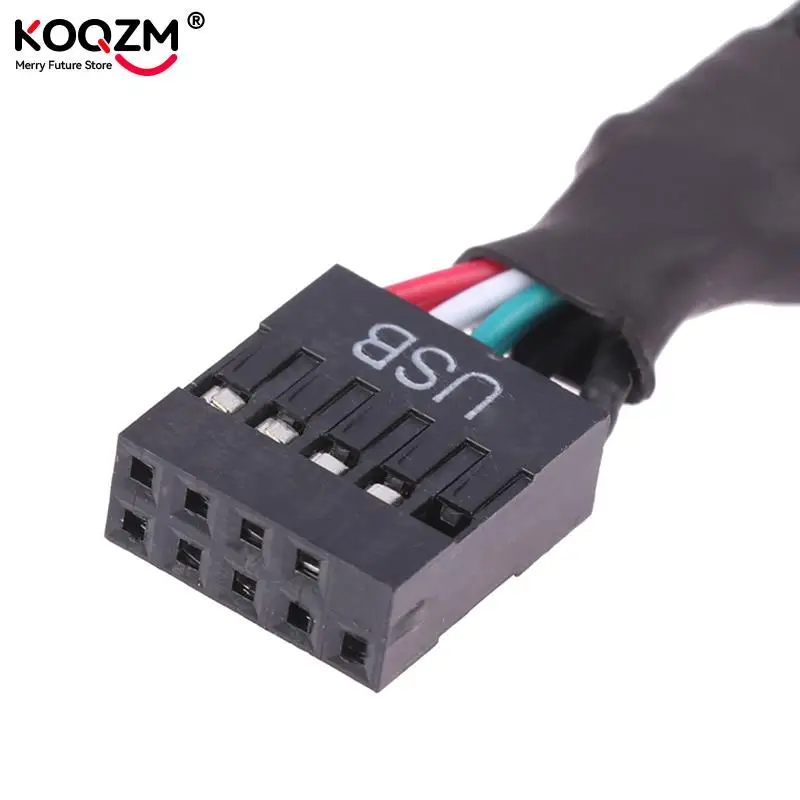 1pc Computer Motherboard USB Extension Cable 9 Pin 1 Female To 2 Male Y Splitter Audio HD Extension Cable For PC DIY 10cm