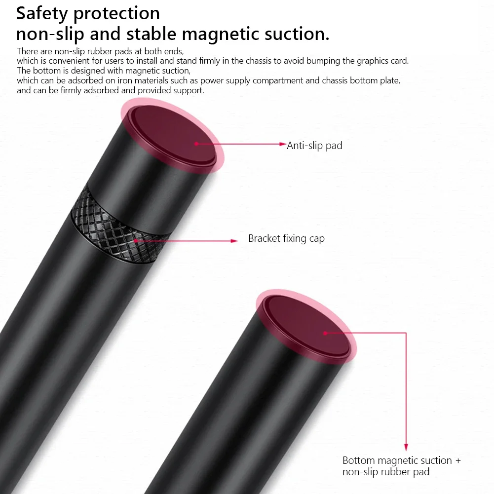 グラフィックスカード GPU ホルダーサポート調整可能な 80-120 ミリメートル伸縮式ロータリーネジビデオカードサグブラケットデスクトップ PC ケースアクセサリー