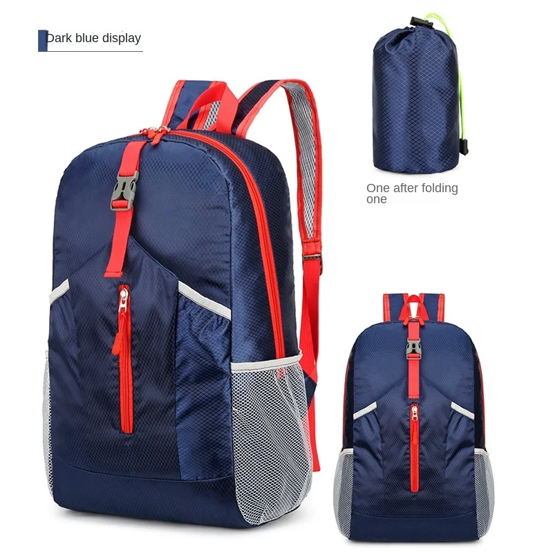 Zaino da viaggio leggero alla moda Zaino da viaggio Borsa a tracolla da viaggio da campeggio pieghevole di grande capacità sportiva impermeabile