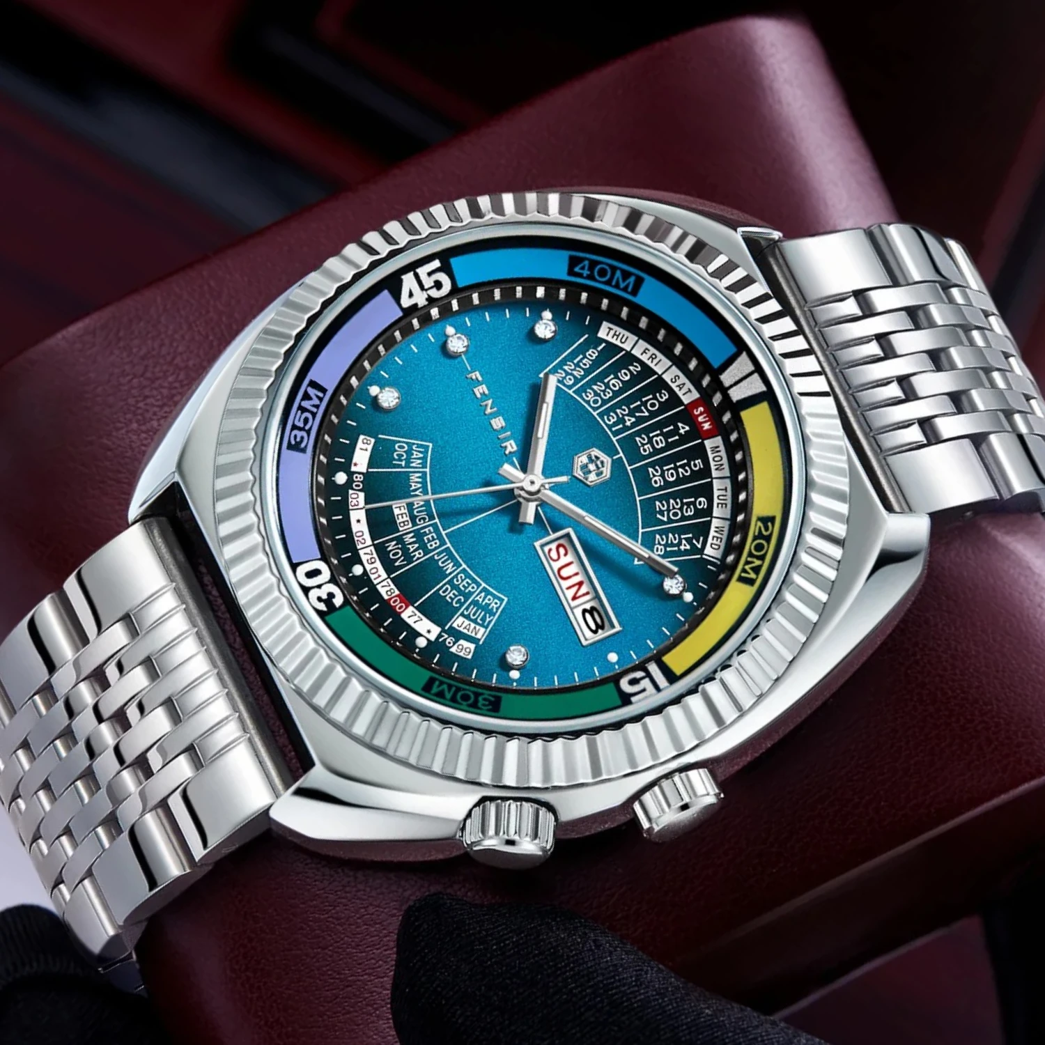 Skeleton or Sealed Bottom Dual Business Quartz Men's Watch Top Casual Sport Steel Top Calendar Men Watch AAA Male Clock Relogio