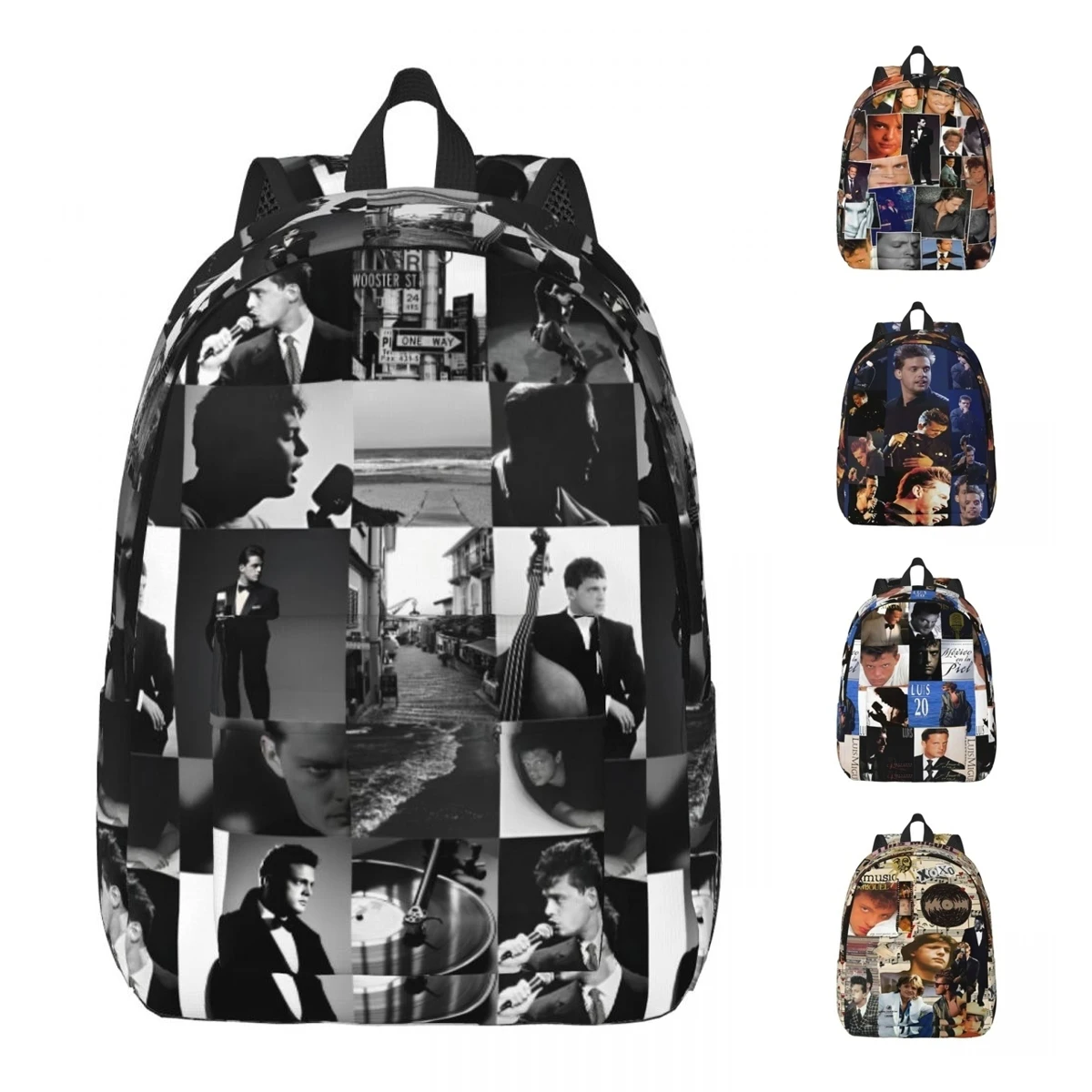 Mochila para hombre y mujer, bolso de hombro para ordenador portátil, al aire libre, Collage de negocios, Y2K Live Daypack