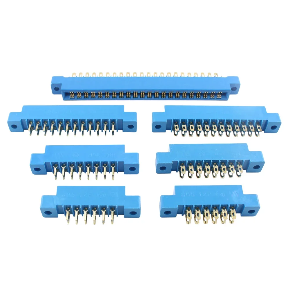 5pcs 805 Connector 3.96mm Pitch 8/12/16/24/30/44/72 Pin Hole Slot Solder PCB Mount Card Edge Socket 8P 12P 16P 24P 30P 44P 72P