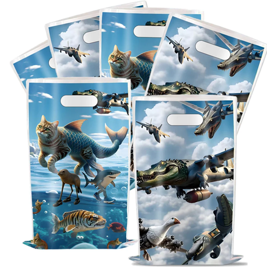 10/20/30 قطعة تونغ تونغ صحور ترالالو موضوع حقائب للهدايا حفلة الحسنات حزمة الوجبات الخفيفة والحلوى لوازم الحفلات العودة إلى الحقائب المدرسية #4