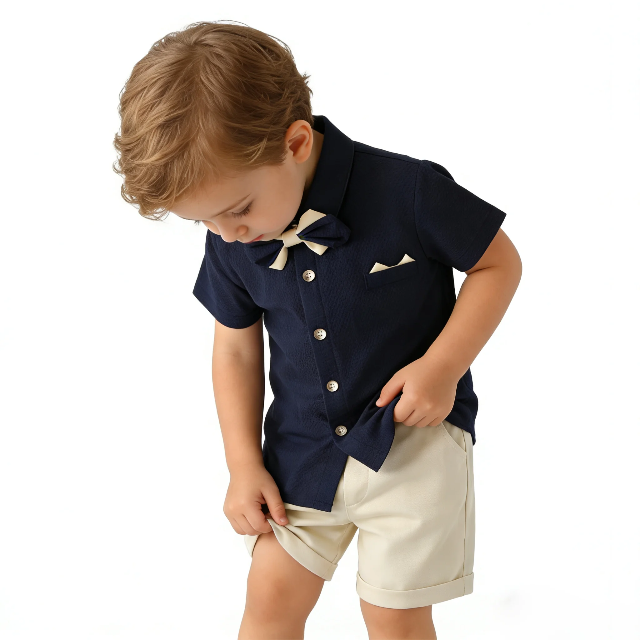 Baby Clothing Deals - Çocuk Boys Yaz Resmi Kostüm Lacivert
