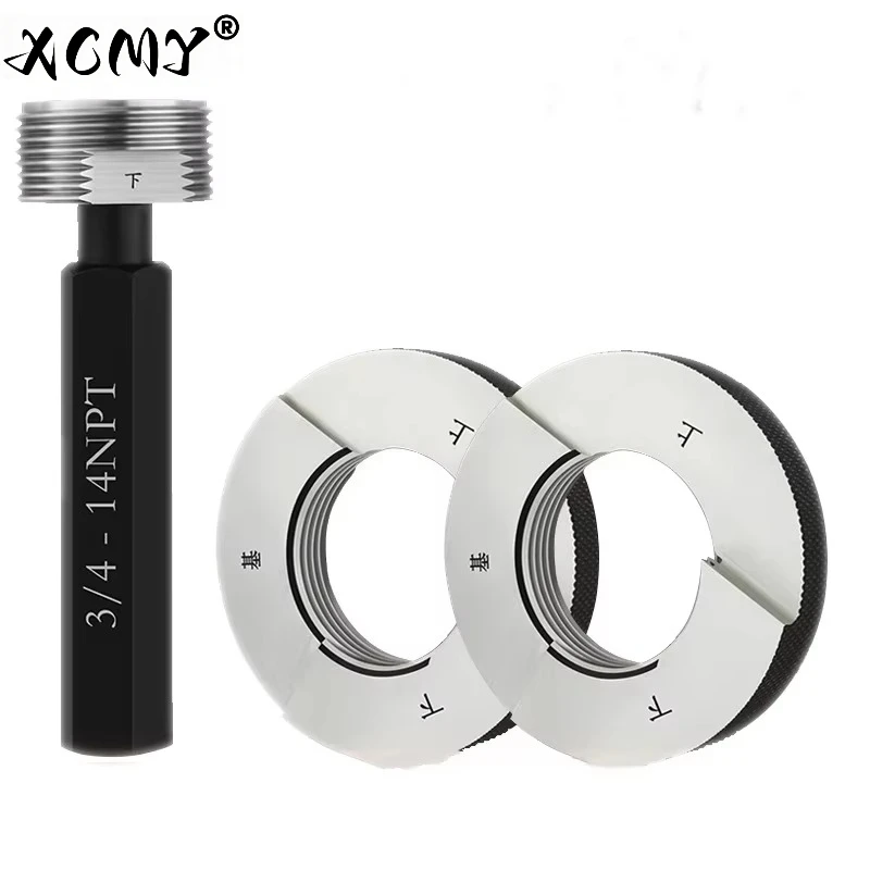 NPT Pipe Thread Gauge Plug Gauge Ring Gauge Precision External Screw Gage Fine Pitch Test Tool 1pc