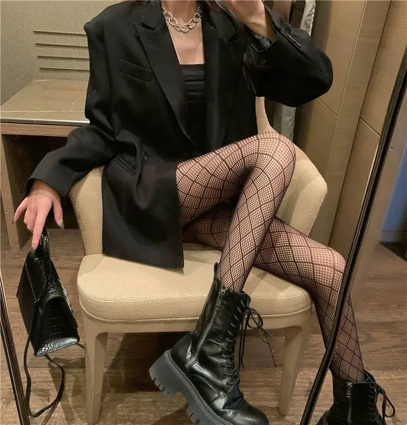 

Mesh Stockings Sexy Fishnet Stockings Women Hollow Mesh Anti-hook Wire Pantyhose Subnet Red Explosive Black Stockings