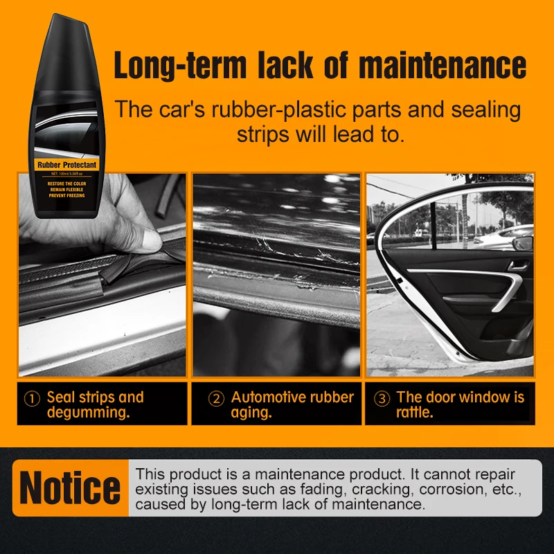 Rubber Seal Protectant | Rejuvenates Color & Flexibility, Prevents Sticking in Winter, Prolongs Rubber Seals on Doors & Windows