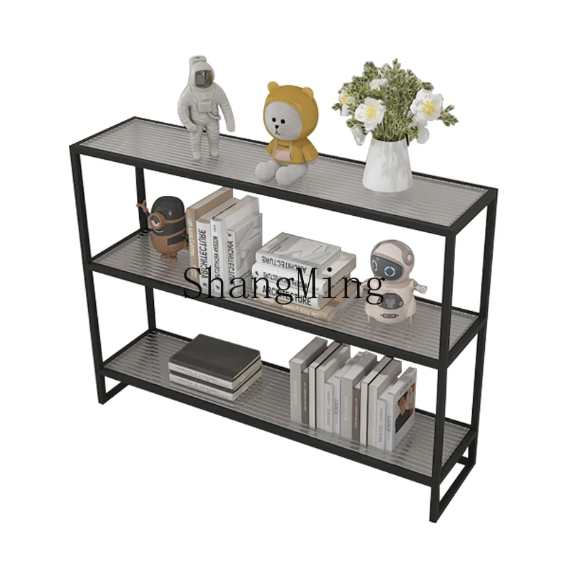 FG good-looking simple wall entrance narrow table wrought iron floor bookshelf kitchen storage baffle display cabinet