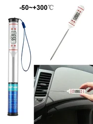 New Auto Car Vehicle Air Conditioning Outlet LCD Digital Thermometer Gauge Tool AC Thermometer Pen Testing Tools