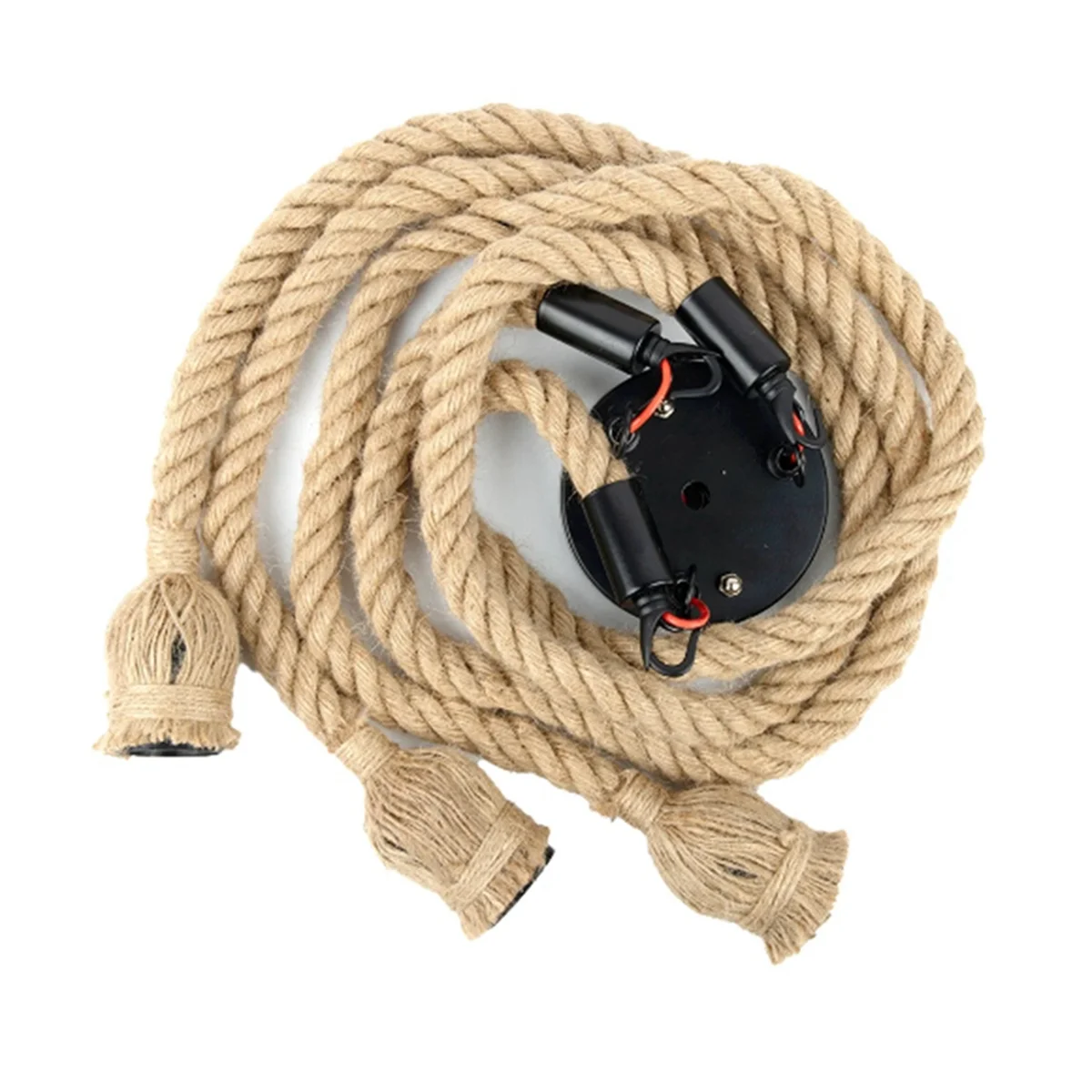 1M Industrial Chandelier, 3-Head LED Retro Rope Ceiling Lamp