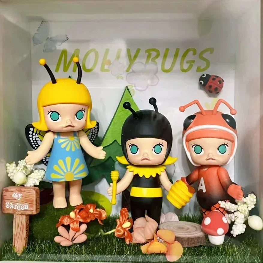 Molly Bugs Insect Surprise Box Figure Toys Cute Animal Molly Designer Toy Trendy Decoration Gift Pink Decoration for Garden