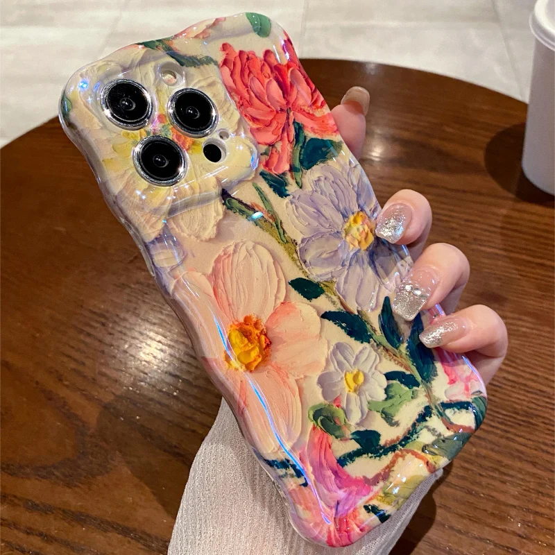 ピンクの花が付いた豪華な電話ケース,耐衝撃性の電話ストラップ,耐衝撃性,iPhone 16,11,12,13,14,15 pro max plus