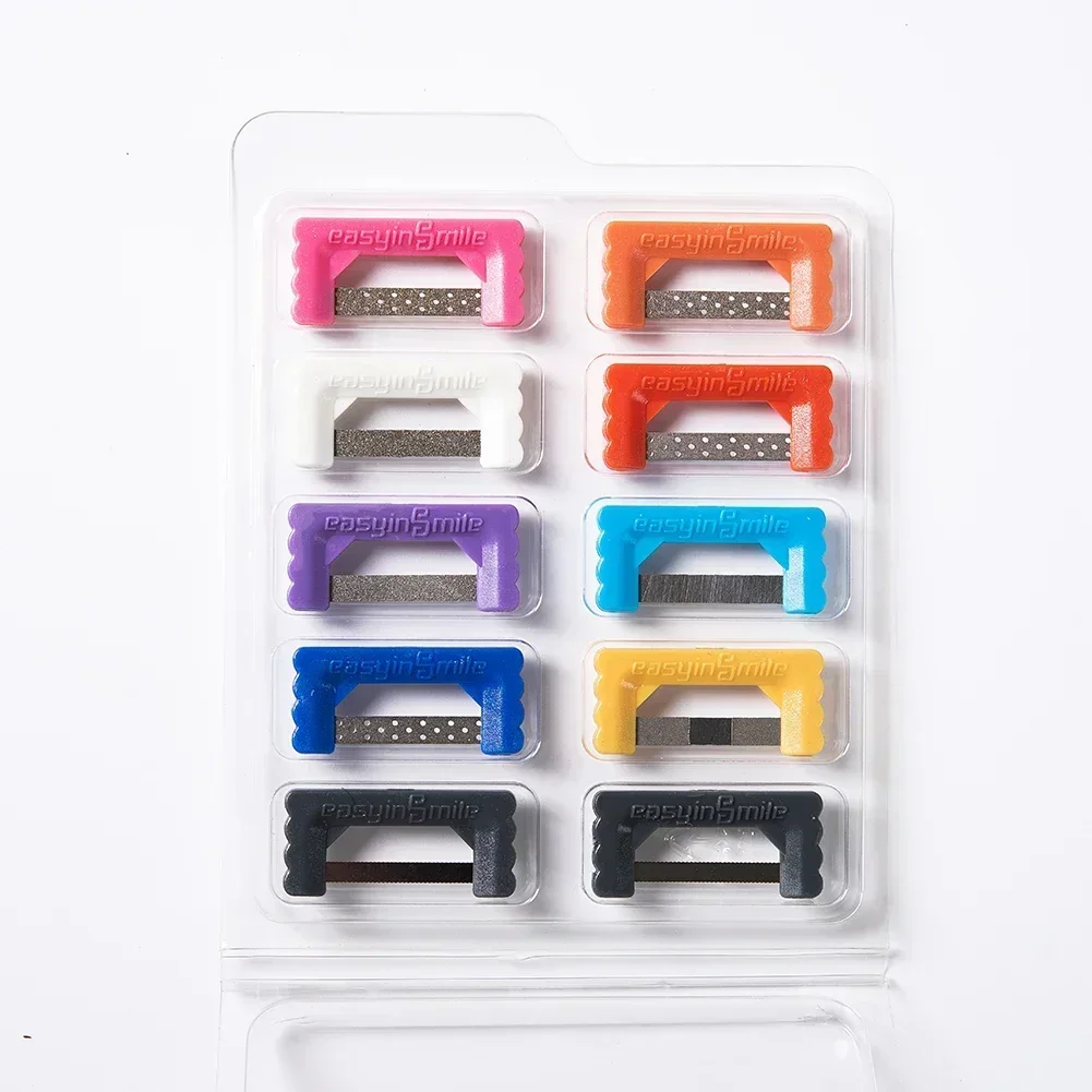 Système de rayure d'orthodontie, bandes d'émaux de réduction intermulticolores jetables, kit d'instruments dentaires