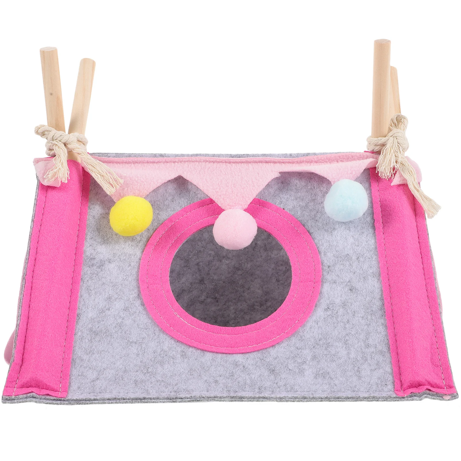 

Foldable Hamster Hideout Pet Tent with Soft Cloth Wood Material Small Animal Sleeping Bed for Guinea Pig Chinchilla Rabbit