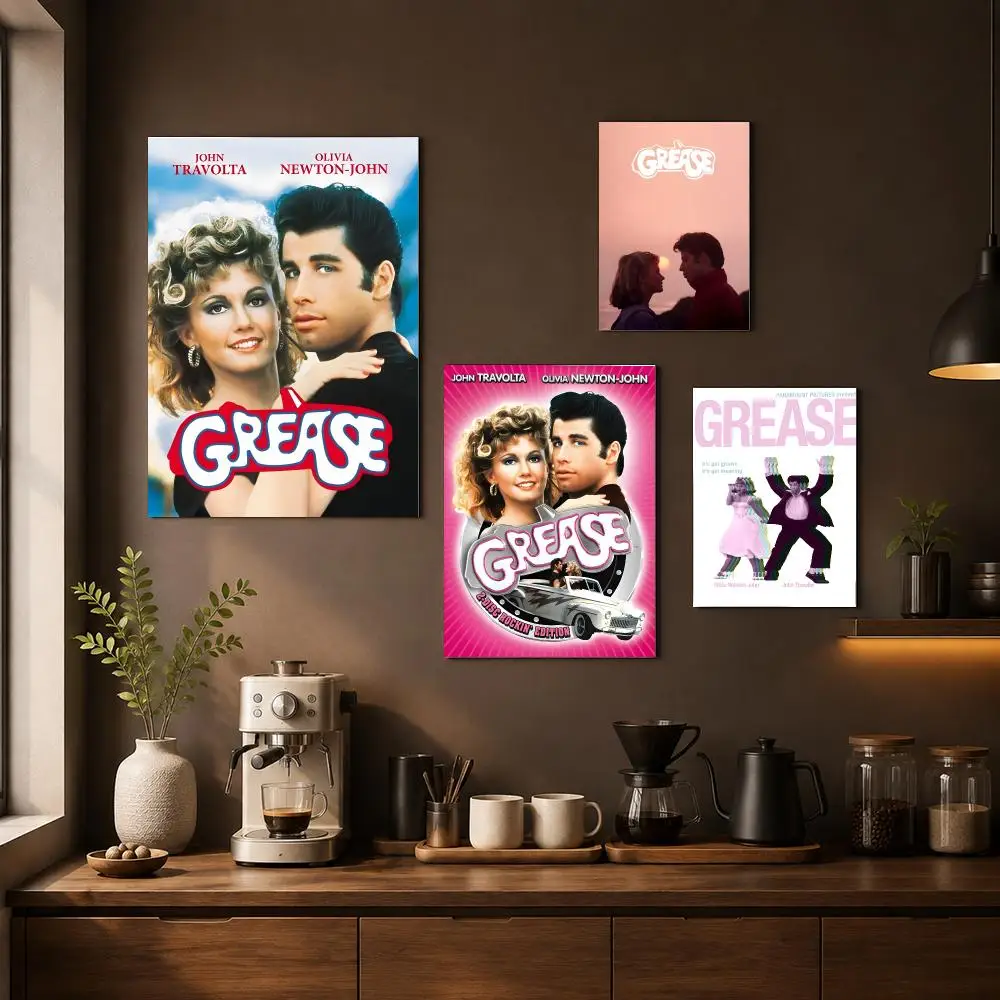 Movie Grease Poster Waterproof Wall Art Sticker For Home Living Room Bedroom Bar Vintage Decor High Quality Print Gift