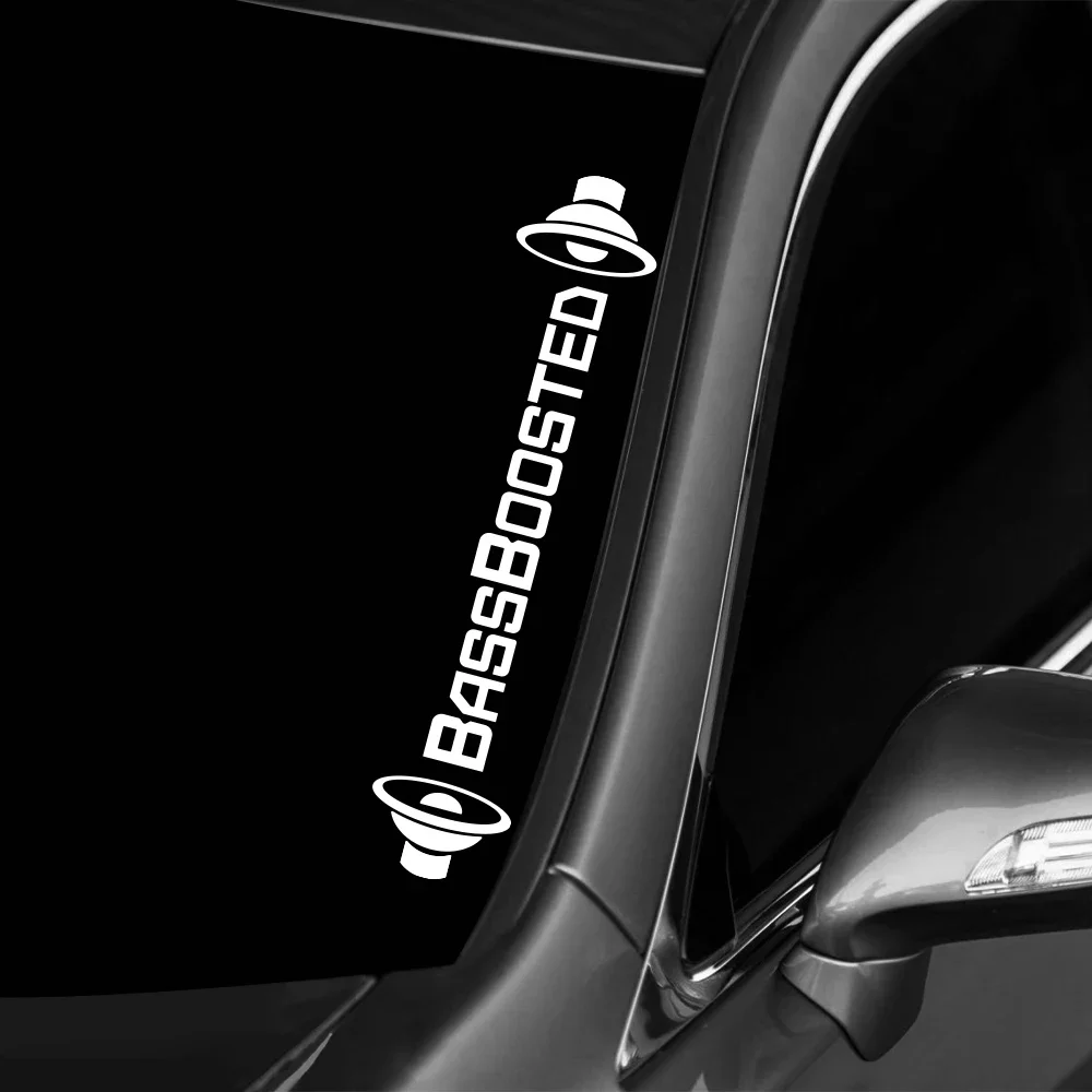 Adesivo Engraçado para Carro com BassBoosted, Decalque Criativo de Vinil PVC para Decoração de Carro e Moto, Acessórios