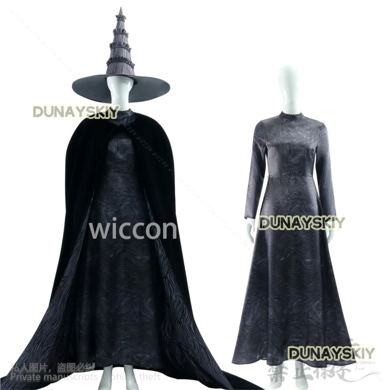 Anime Witch Elphaba Cosplay Wicked Movie Costume Black Magic Uniform Goth Lolita Dress Hat Full Set For Halloween Customized