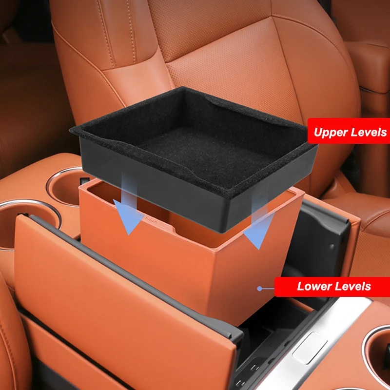 For Leading Ideal LiXiang L7 L8 L9 2022 2023 Center Control Armrest Bottom Silicone Storage Box Interior Accessories