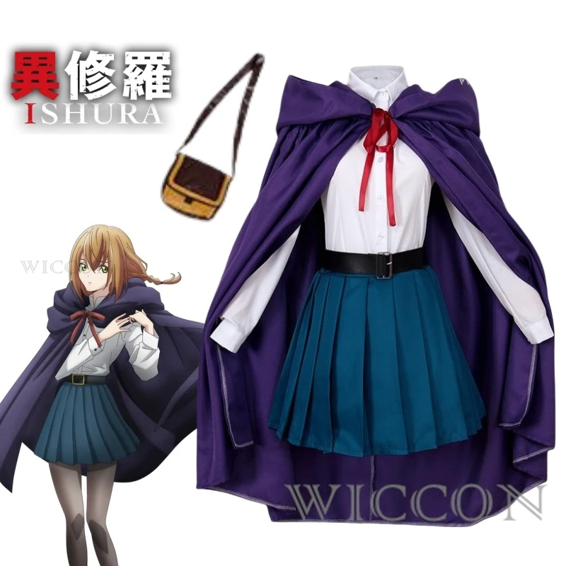 

Anime Ishura Female Cosplay Costume Yuno the Distant Talon Yuno Cosplay Costume Coat Bag Uniform Halloween Party Women