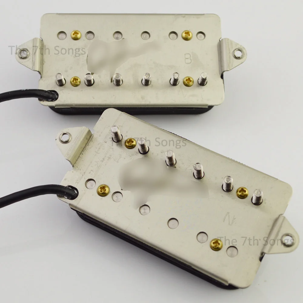 Aldrich Inspired Neck Bridge Handwound Alnico 5 Humbucker Pickup Black / Nickel 4-Conductor wire for Electric guitar view 2