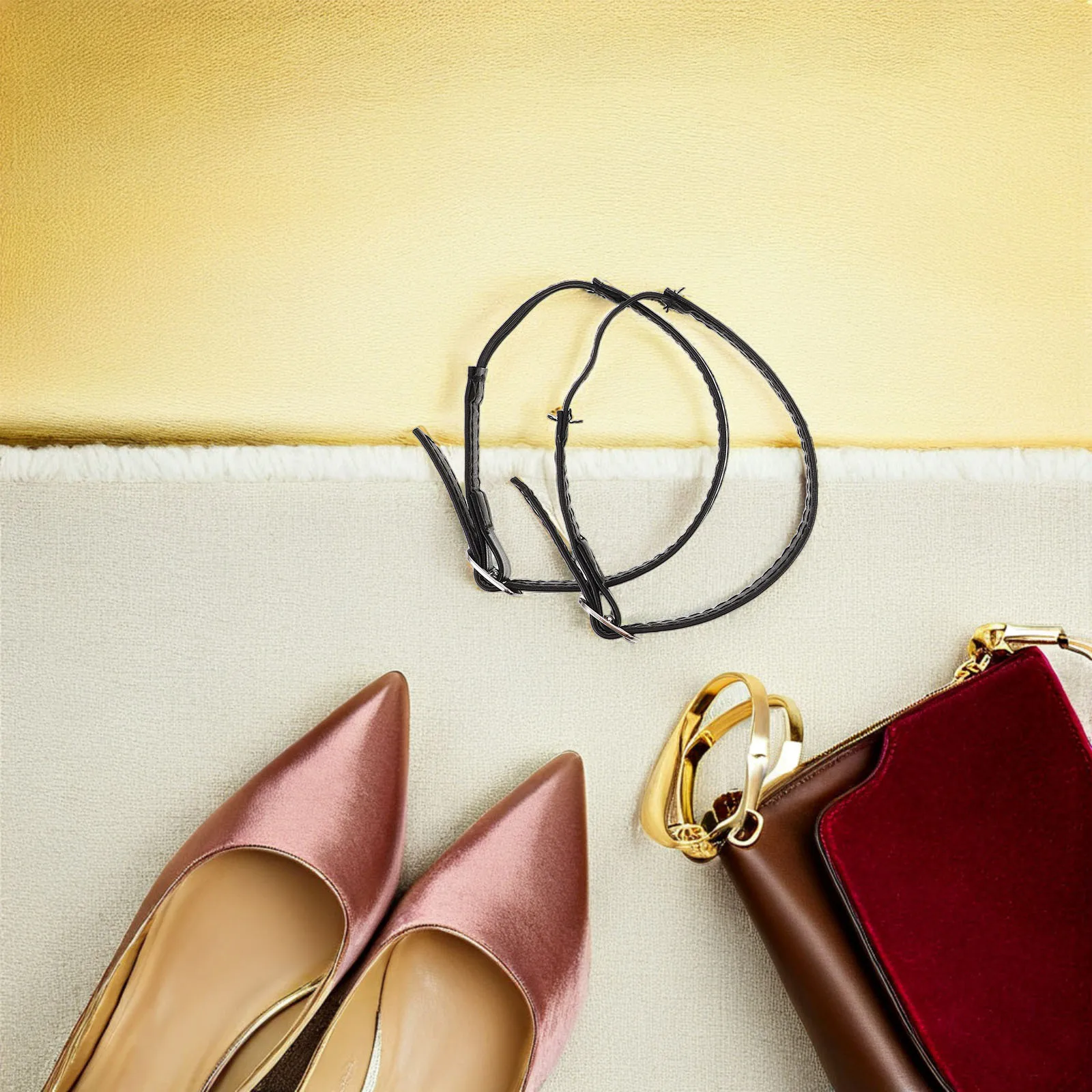 4 قطعة أحزمة أحذية عالية الكعب قابل للتعديل مكافحة فضفاضة الكاحل العصابات للنساء مقاومة للانزلاق آمنة صالح Slingback استبدال #6