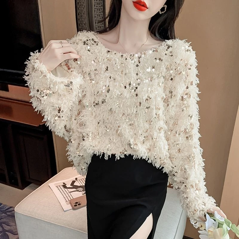 เสื้อไหมพรมผู้หญิงสไตล์ญี่ปุ่นประดับพู่  แบบลำลอง  ราคาประหยัด  ให้ความอบอุ่น  เหมาะสำหรับฤดูใบไม้ร่วงและฤดูหนาว  คอลเลคชั่นปี 2025