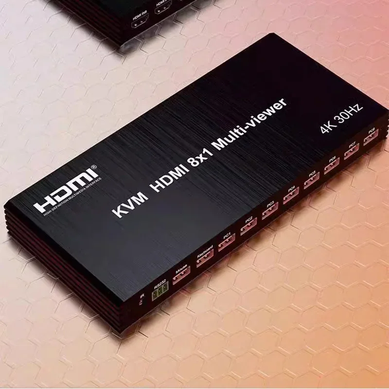 

4K 8x1 HDMI KVM Multi-viewer Seamless Switch Multi Screen Viewer Video Multiplexer Quad Screen Multiviewer for Laptop PC To TV