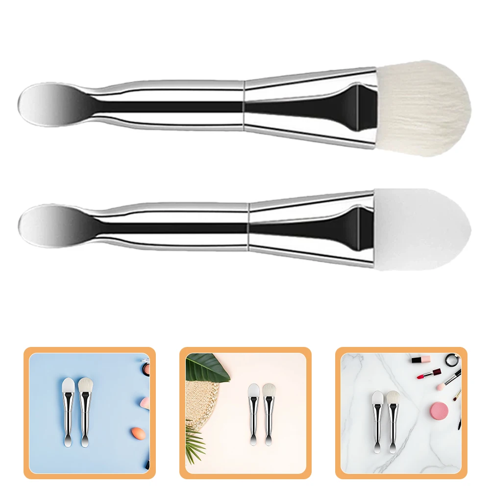 2 pezzi maschera gelatina di bellezza doubleended setole morbide in silicone lavaggio viso fibra detergente viso spazzola detergente viso salone di viaggio