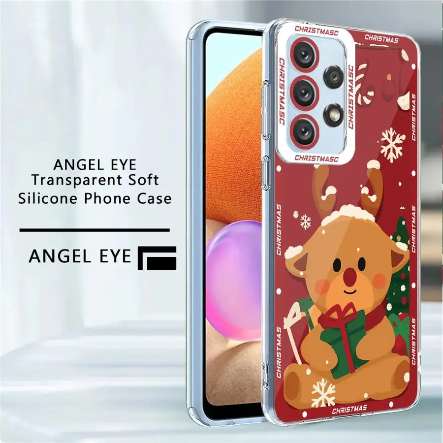 Claus Elk Snowman Christmas Tree phone Case for Samsung A13 A14 A15 A23 4G 5G A24 4G A25 A33 A34 A53 A54 A73 A35 A55 5G bag