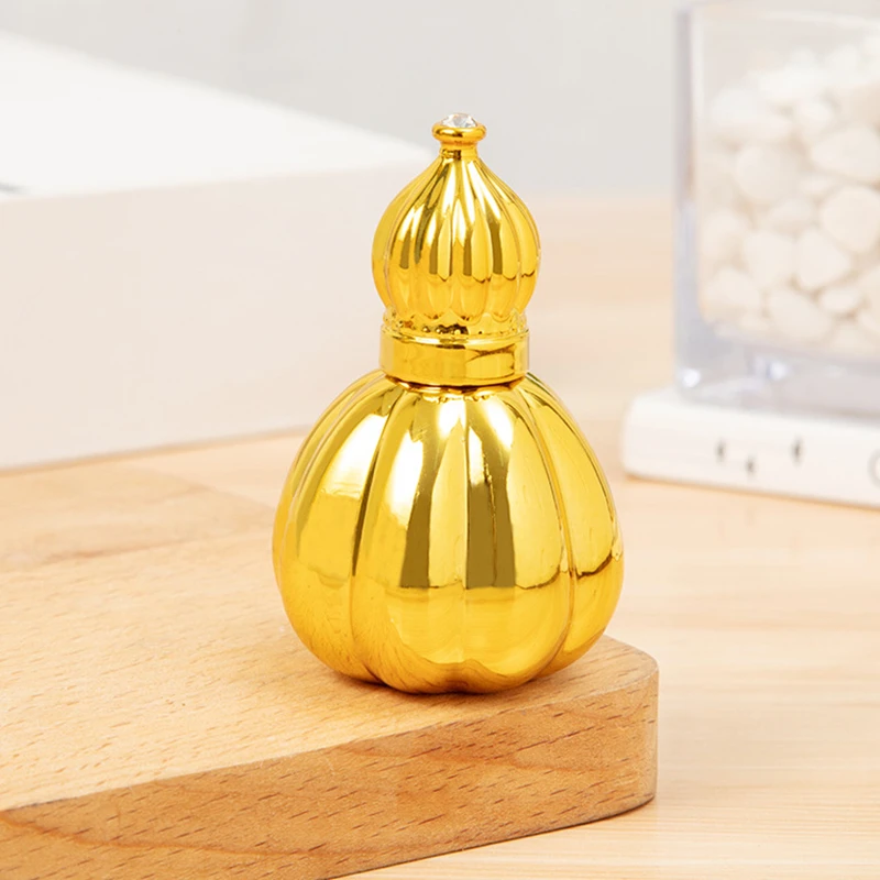 

100Pcs Roll On Bottle Golden Thin Glass Perfume Bottle Vintage Essential Oil Vials With Roller Cosmetic Container