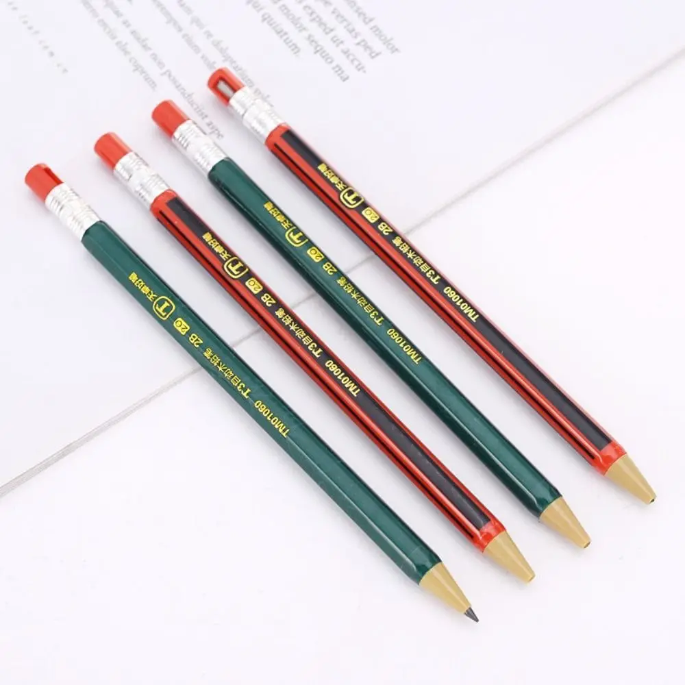 2.0MM 2B Automatic Pencil Press Type Sketch Drawing Writing Tool Movable Pencil Comes With Sharpener Stationery Sketch Pencil