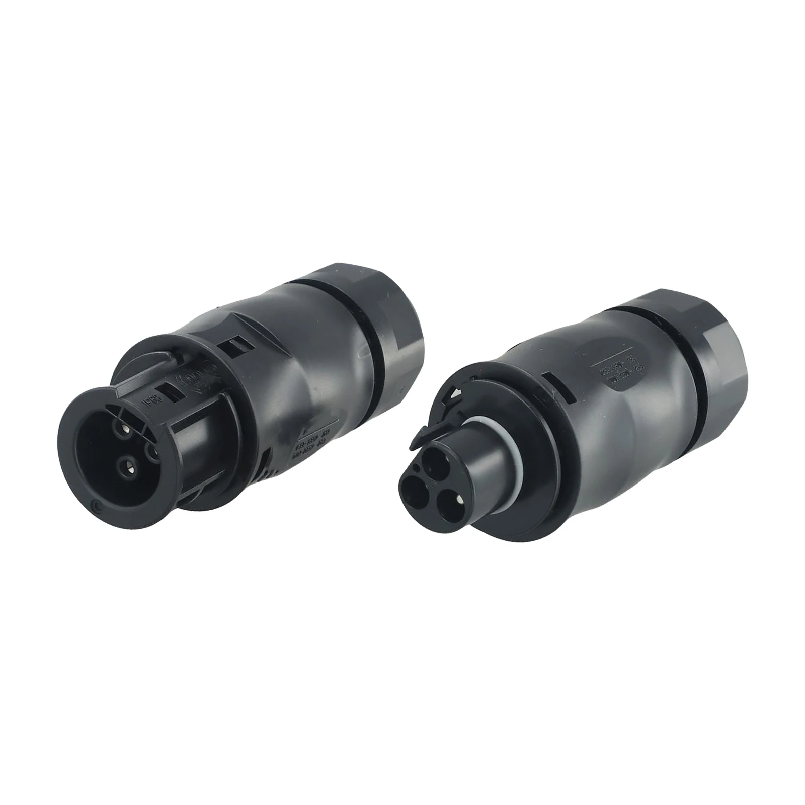 IP68 3 Pin AC Socket Female and Male Set for Inverter Cable Connections with Compatibility for 10 13mm Diameter Cables