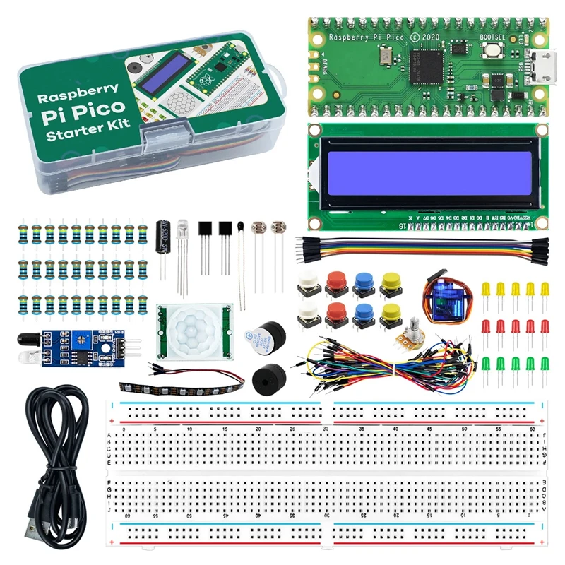 

Raspberry Pi pico development board kit Raspberry pi RP2040 programming + LCD1602 LCD screen