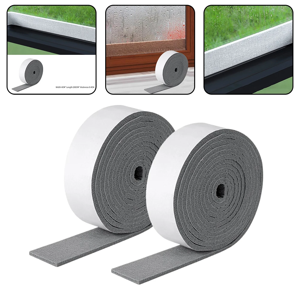2M 2 Rolls Water Absorbing Strip Self-Adhesive Reusable Window Anti-Condensation Sealing Strips Absorb Water And Keep Dry Cover
