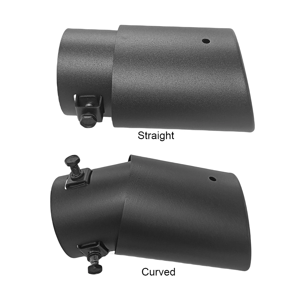 سيارة العادم الخمار تلميح سبائك الألومنيوم الذيل الحلق العادم الأسود أنابيب طرفية الخمار العادم العادم تلميح اكسسوارات السيارات المستديرة #1