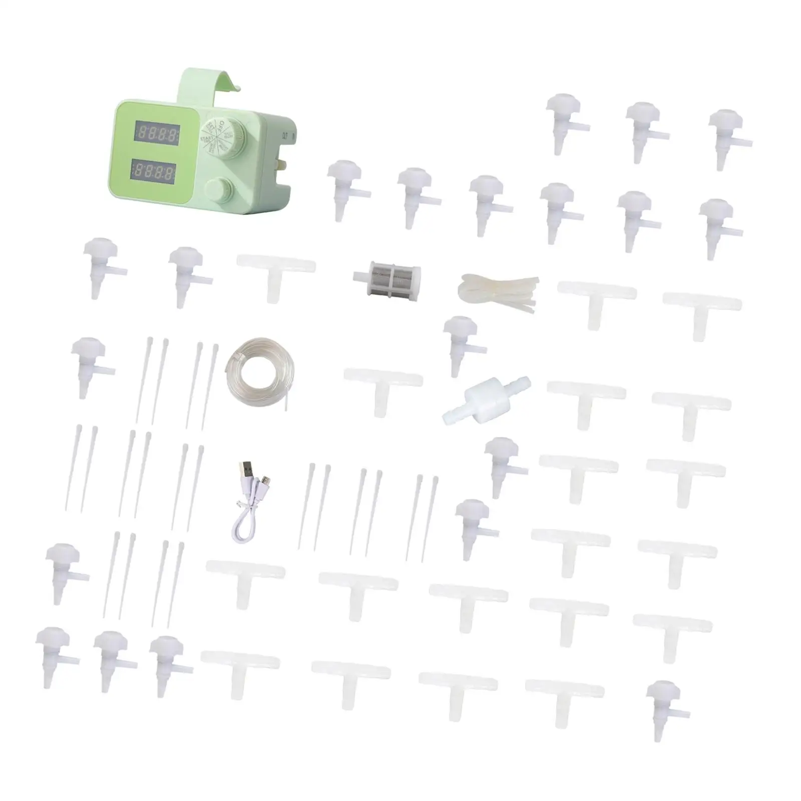 

Набор автоматического капельного орошения «сделай сам», простая сборка для подвешивания растений, силиконовая трубка 2 м, зарядка через USB, профессиональный 30-дневный таймер