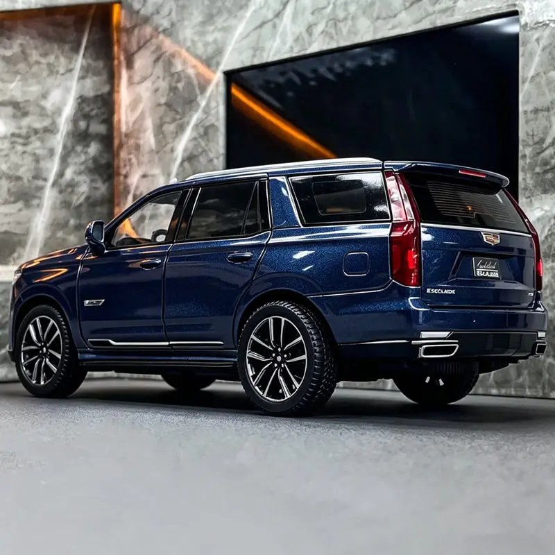 1/24 Cadillac Escalade SUV Alloy Luxy Car Model Diecast Metal Off-road Vehicles Car Model Simulation Sound Light Collection Gift