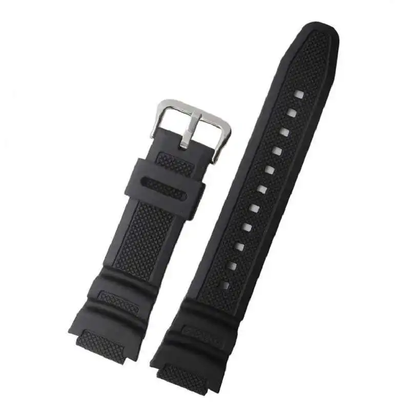 Rubber watch Strap 18Mm Replace For Electronic Watch Ae1000w AQS810W MRW200H W800H